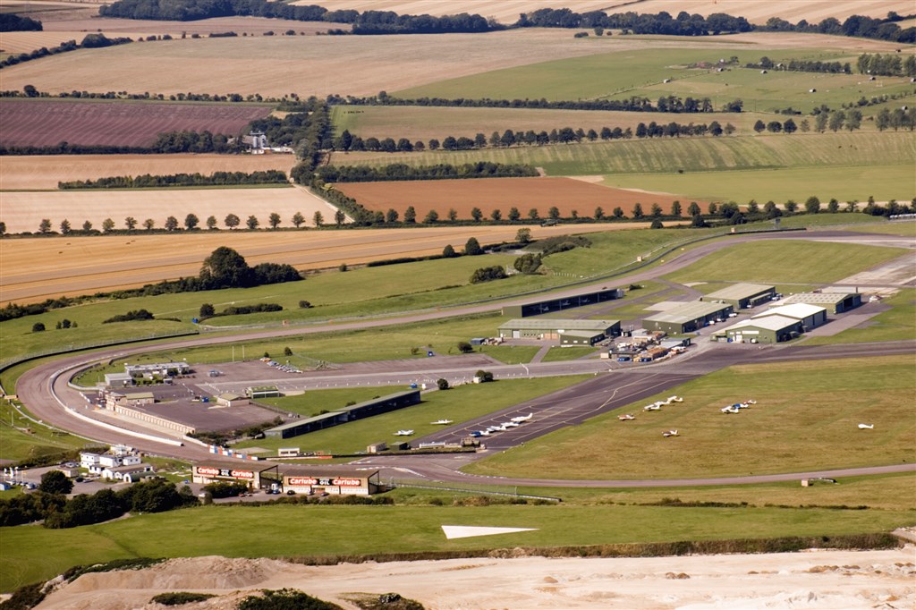 Luftfoto af Thruxton Circuit.
(Foto: John Eccles / Alamy Stock Photo)